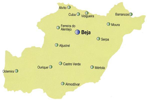 Distrito de Beja | Mapa