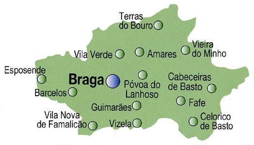 Distrito de Braga | Mapa