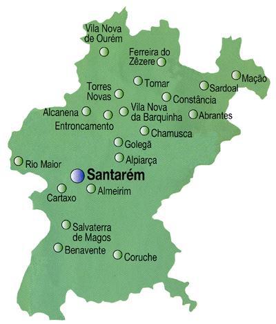 Distrito de Santarém | Mapa