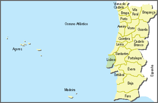 Localização do distrito de Lisboa